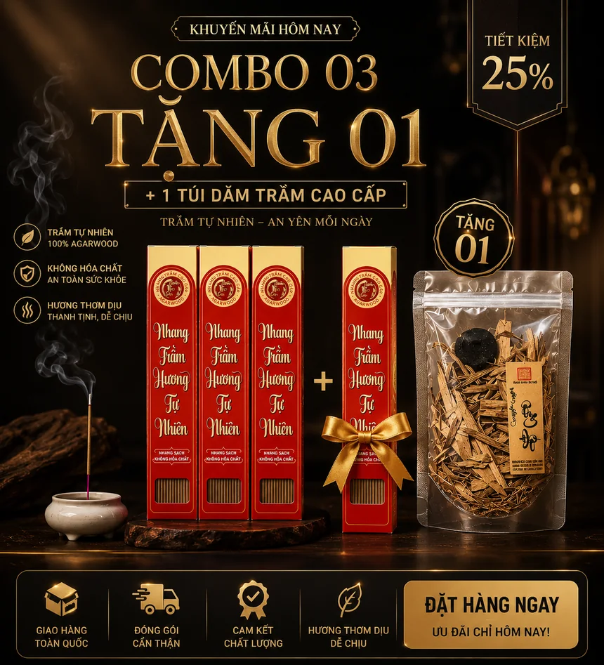 Combo Gia Tiên 3+1 - Trầm Hương Thiên Mộc Sơn